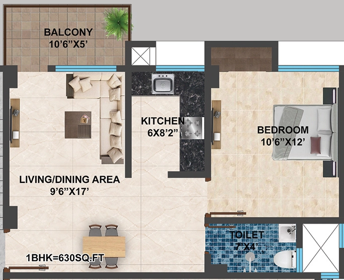 1 BHK Flat in Brahmaputra Abhay Nilima Enclave in Azara, Guwahati - Image 930579