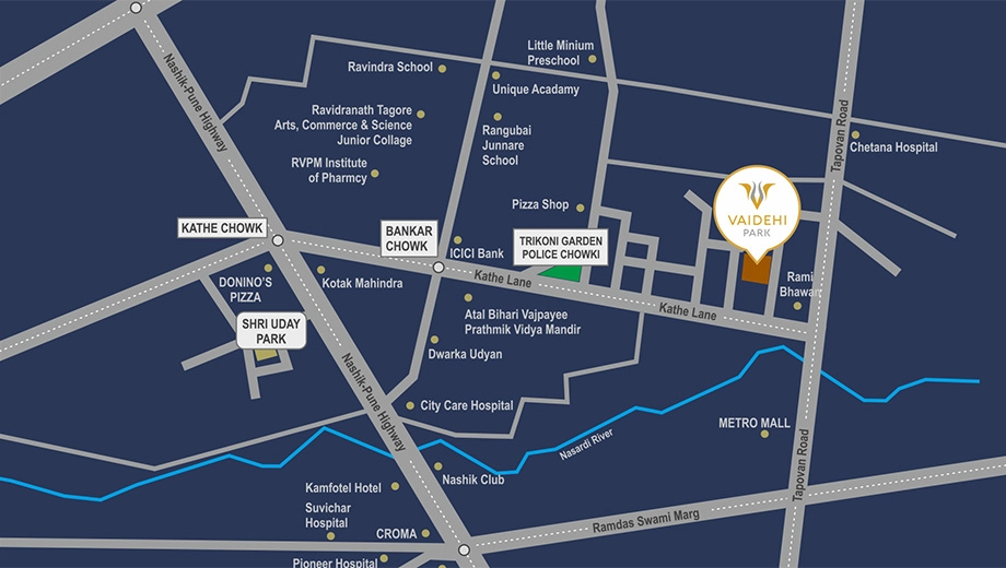 Location of Ram Vaidehi Park in Dwarka, Nashik - Image 433562