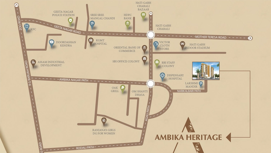 Location of Ambika Heritage in null, Guwahati - Image 433761