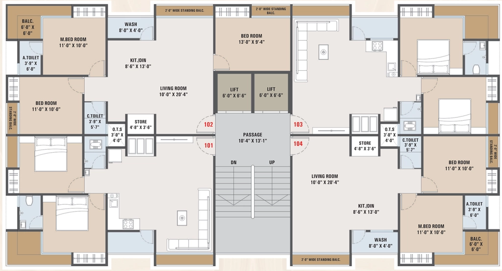 Floor Plan of Maruti Shivant Arena in Sarthana Jakat Naka, Surat - Image 433674