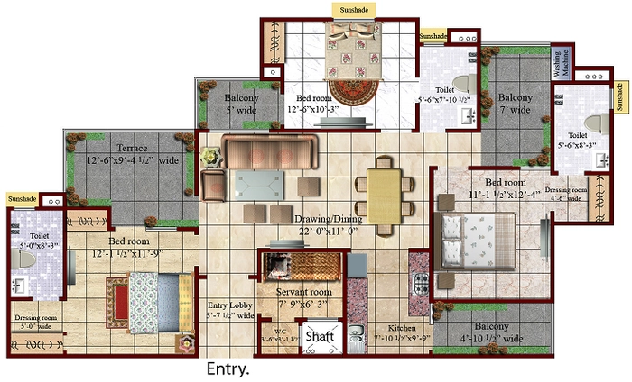 3 BHK Builder Floor in Setia Rock Valley Residency in GMS Road, Dehradun - Image 930537