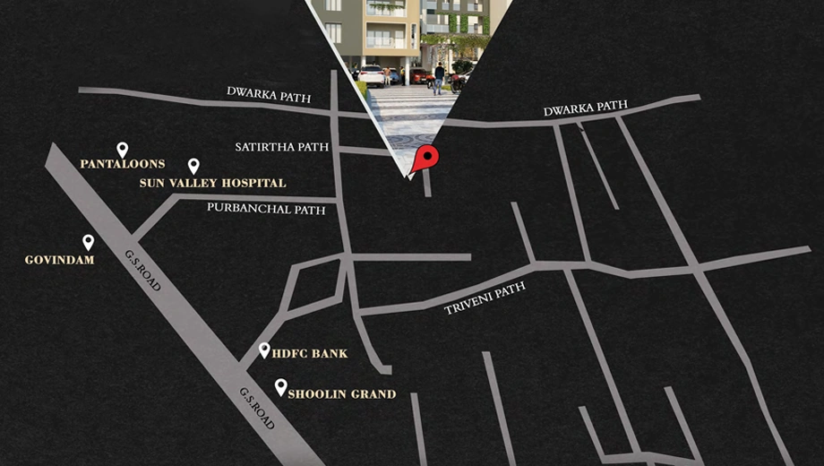 Location of Percept Metro Heights in Dispur, Guwahati - Image 433802