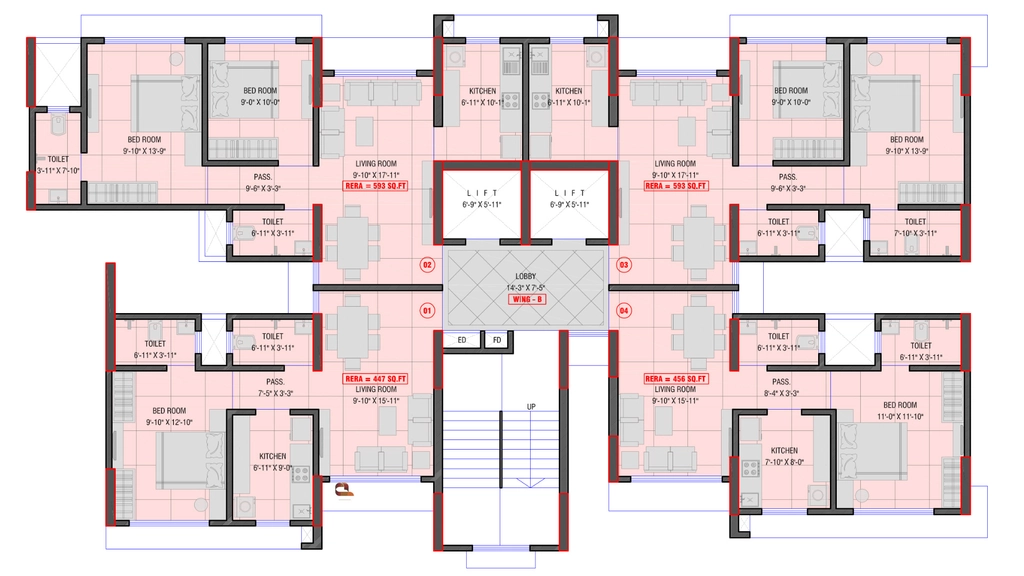 Floor Plan of Aquarose Tower in Malad West, Mumbai - Image 433811