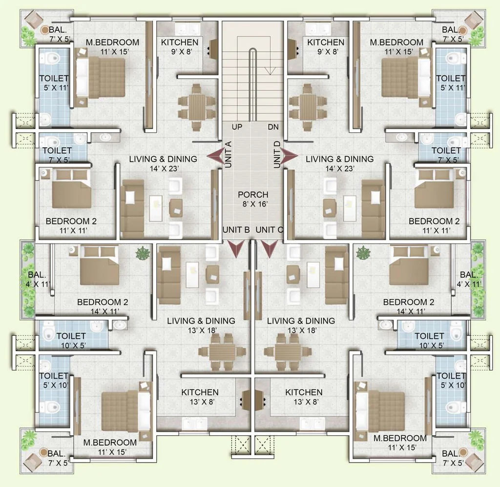 Floor Plan of Tridev Square in Azara, Guwahati - Image 433822