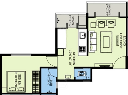 1 BHK Flat in Ravi Vedantaa Avenue in Kamatwade, Nashik - Image 930617