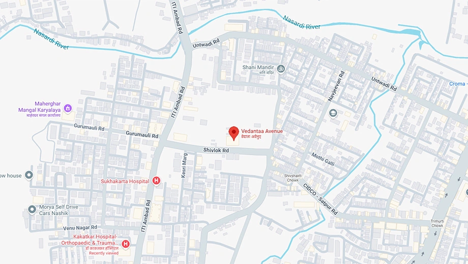 Location of Ravi Vedantaa Avenue in Kamatwade, Nashik - Image 433830