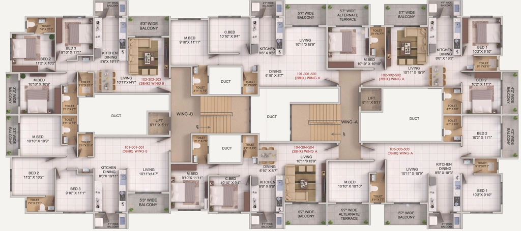 Floor Plan of Ravi The Emerald in Gangapur, Nashik - Image 433846