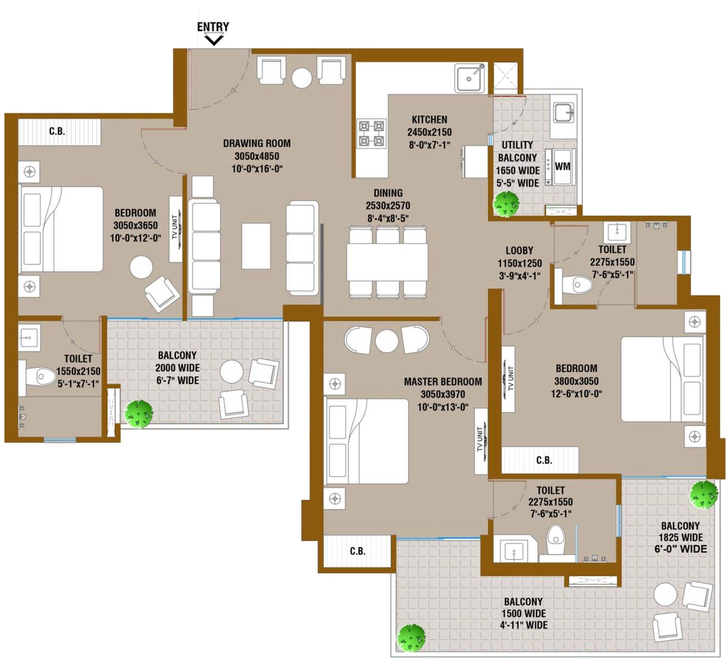 3 BHK Flat in SKA Atlantis in Siddhartha Vihar, Ghaziabad - Image 930631