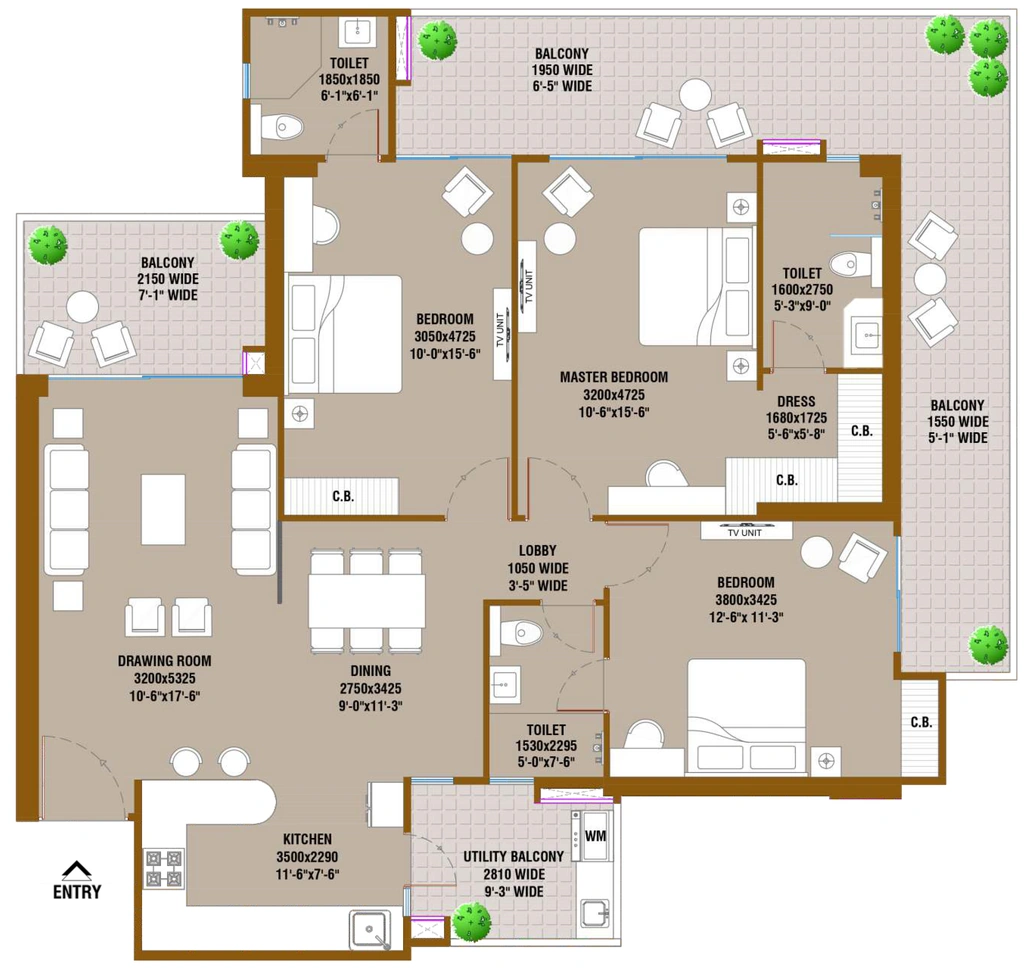 3 BHK Flat in SKA Atlantis in Siddhartha Vihar, Ghaziabad - Image 930632