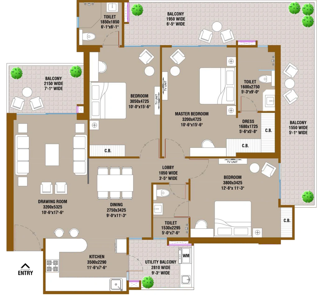 3 BHK Flat in SKA Atlantis in Siddhartha Vihar, Ghaziabad - Image 930633