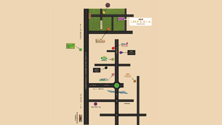 Location of Ska Imperia in NH 24, Ghaziabad - Image 433859