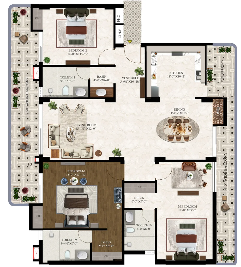 3 BHK Flat in Spark Hills in Mussoorie Road, Dehradun - Image 930639