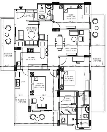 3 BHK Flat in Investors The Land Mark in Kalidas Road, Dehradun - Image 930649