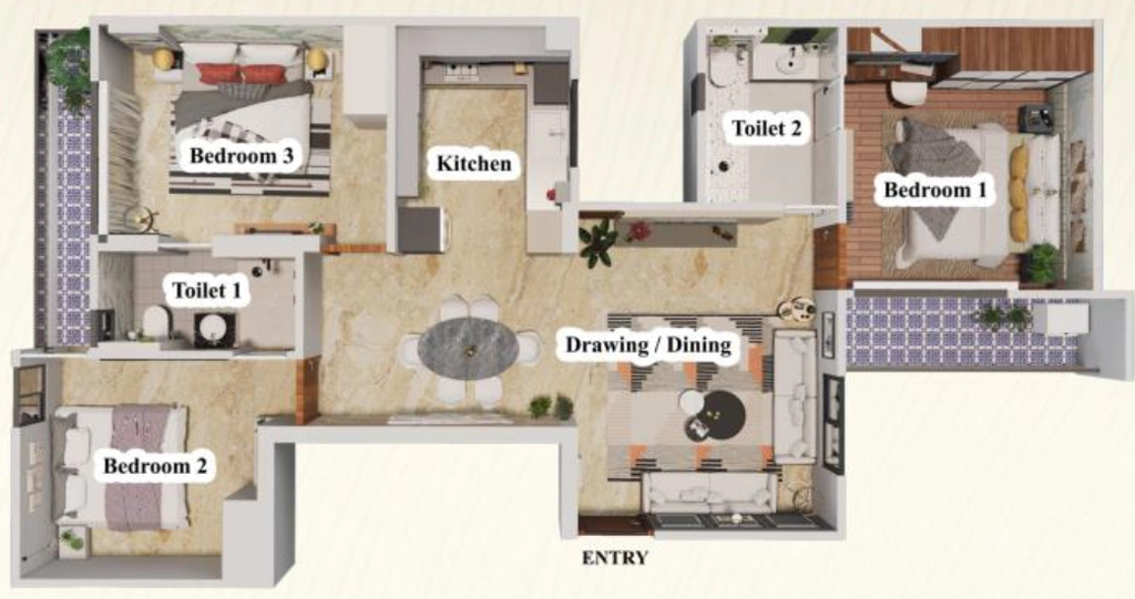 3 BHK Flat in TRS Tamara in Kaushambi, Ghaziabad - Image 930653