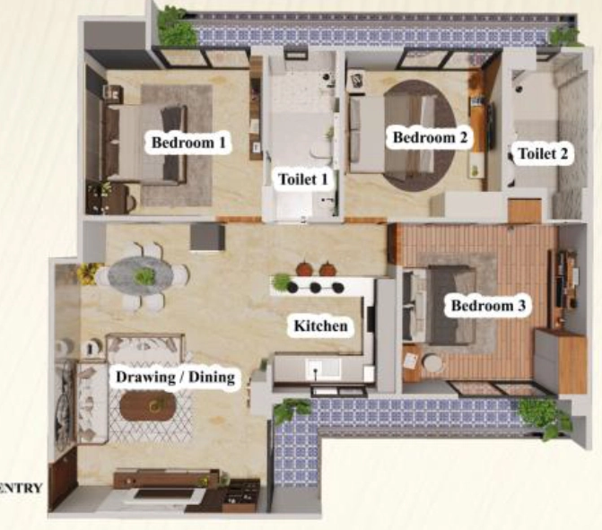 3 BHK Flat in TRS Tamara in Kaushambi, Ghaziabad - Image 930655