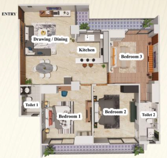 3 BHK Flat in TRS Tamara in Kaushambi, Ghaziabad - Image 930656
