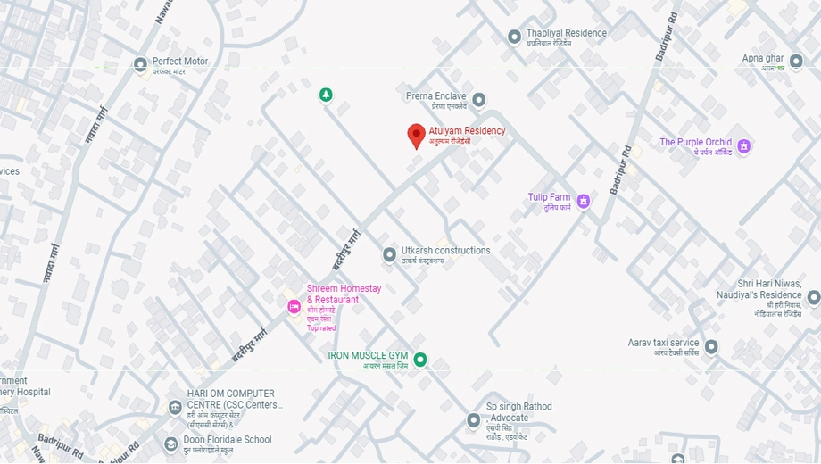 Location of Natures Atulyam Residency in Haridwar Road, Dehradun - Image 434038