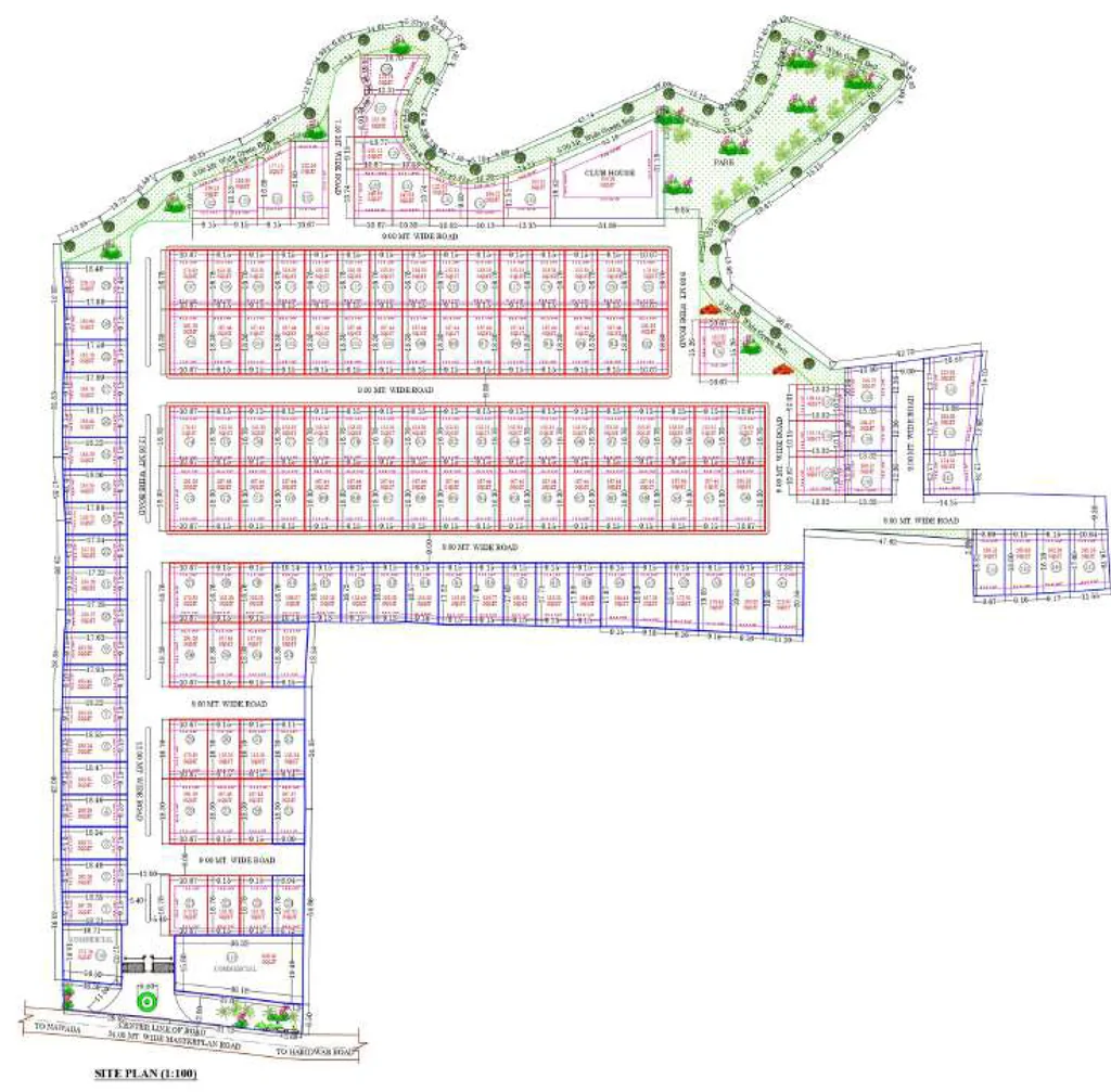 Master Plan of Natures Atulyam Residency in Haridwar Road, Dehradun - Image 434039