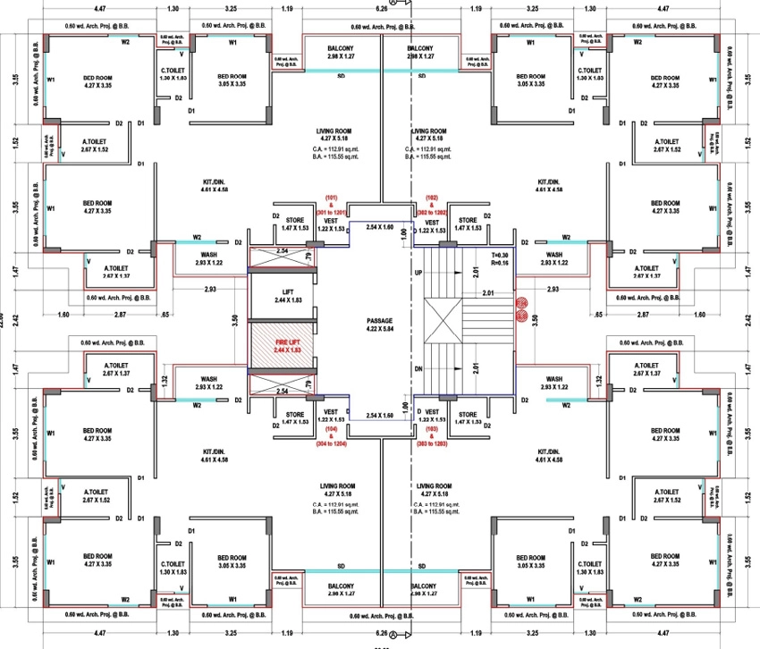 Floor Plan of Shivantaa Sky in Nana Varachha, Surat - Image 433915