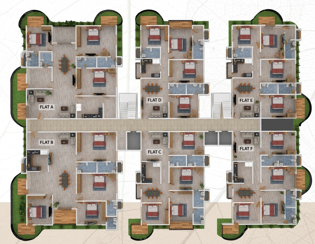 Floor Plan of Adhunik Tashi Heights in Fatasil Ambari, Guwahati - Image 433934