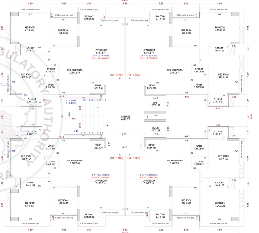 Floor Plan of Harikrushna Kartavya Heights in Nana Varachha, Surat - Image 433924