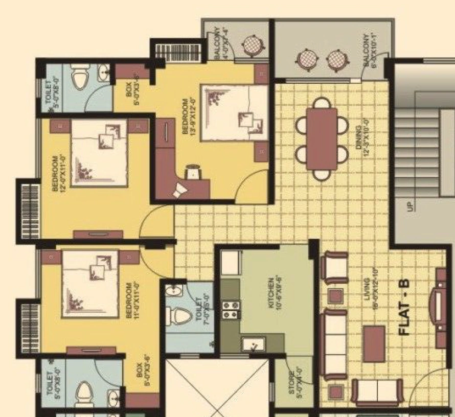 3 BHK Flat in Gajpati Eureka Heights in Uzan Bazar, Guwahati - Image 930673