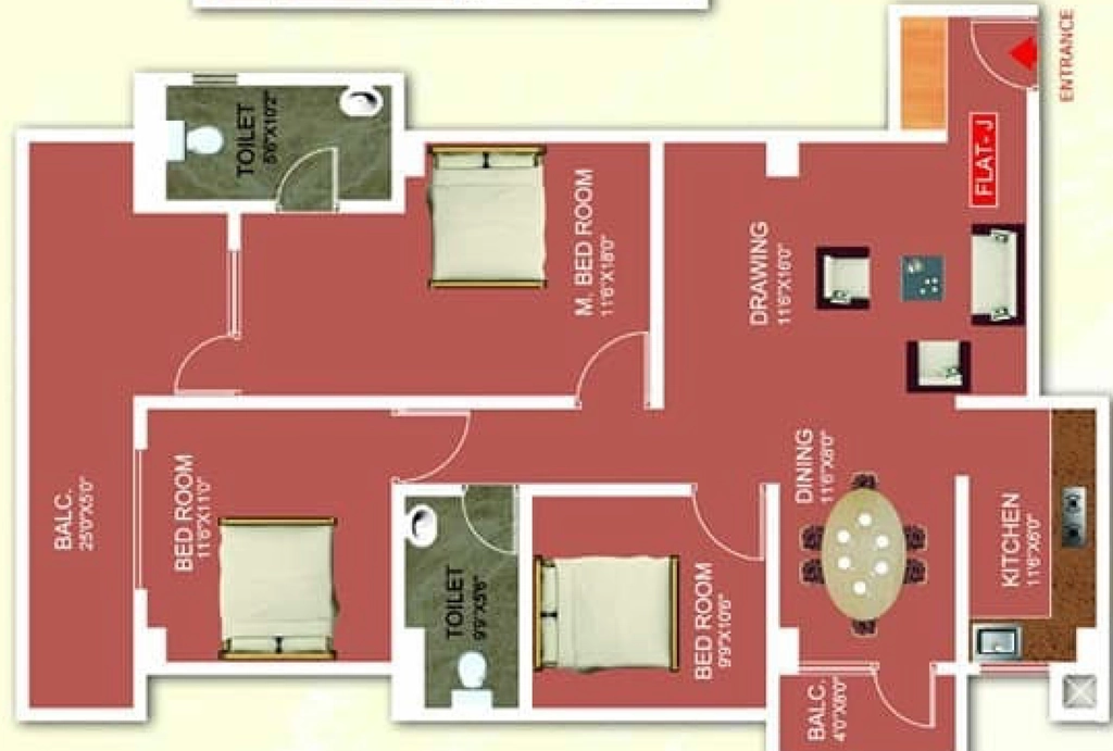 3 BHK Flat in Green House Yashika Mahal in Kahikuchi, Guwahati - Image 930680