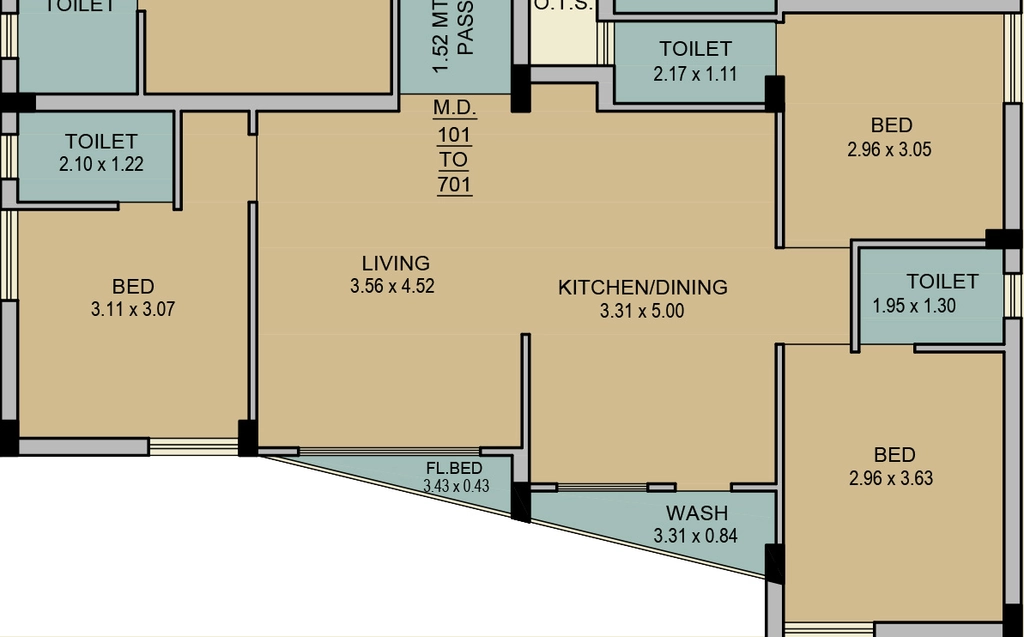 3 BHK Flat in Babji Dream Land I in Nana Mava, Rajkot - Image 930682