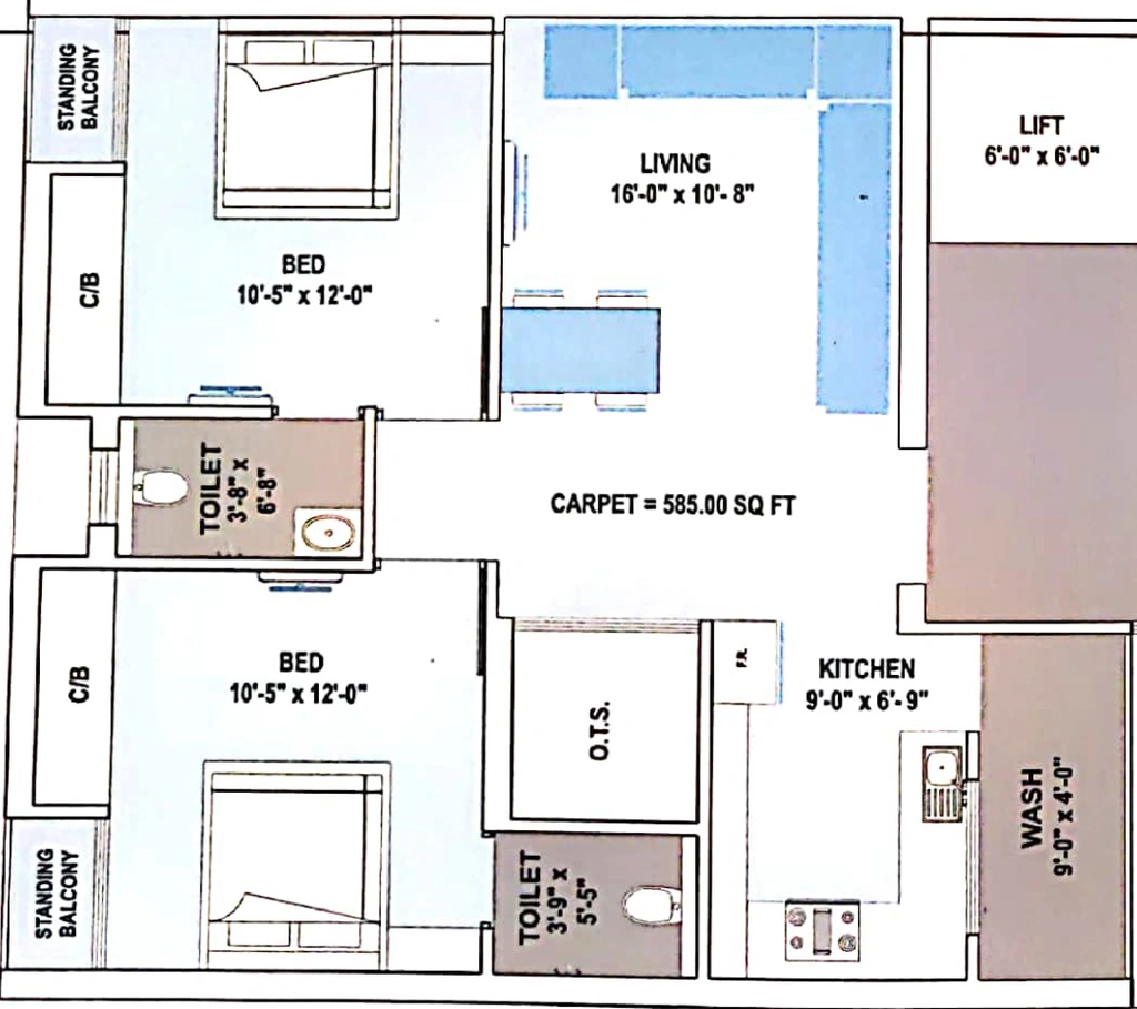 2 BHK Flat in Shivam Balaji One in Nana Mava, Rajkot - Image 930683
