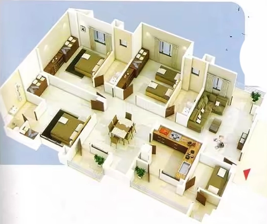 3 BHK Flat in Royal Silver Heights in Chandmari, Guwahati - Image 930684
