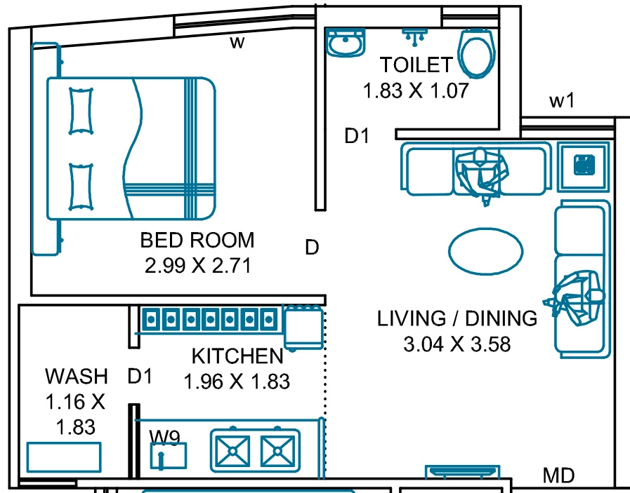 1 BHK Flat in Dharti Navtan in Nana Mava, Rajkot - Image 930686