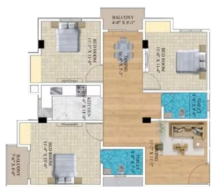 3 BHK Flat in Sailajas Durga Residency in Bormotoria, Guwahati - Image 930691