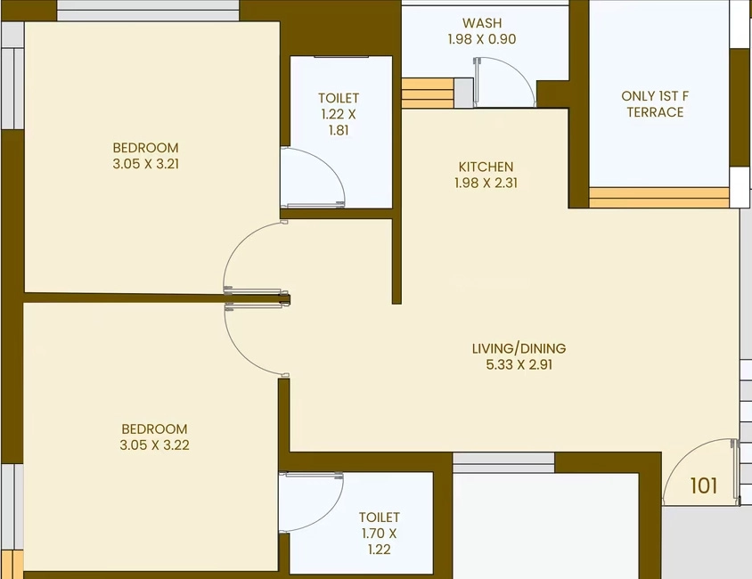 2 BHK Flat in Kiransthumar Giriraj Villa in Nana Mava, Rajkot - Image 930692