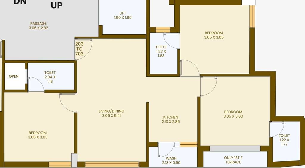 3 BHK Flat in Kiransthumar Giriraj Villa in Nana Mava, Rajkot - Image 930693
