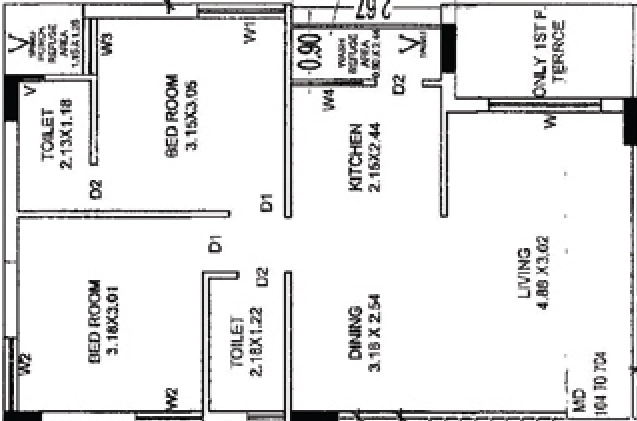 2 BHK Flat in Gokul Vraj Akshar in Mavdi, Rajkot - Image 930694