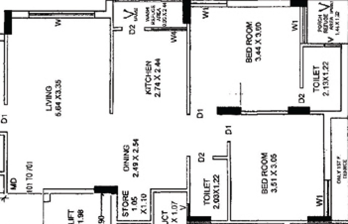 2 BHK Flat in Gokul Vraj Akshar in Mavdi, Rajkot - Image 930696