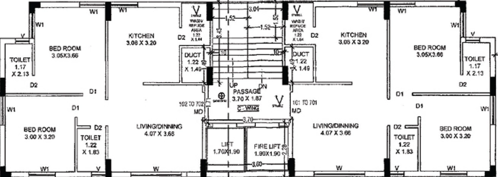 Floor Plan of Gokul Vraj Akshar in Mavdi, Rajkot - Image 434024