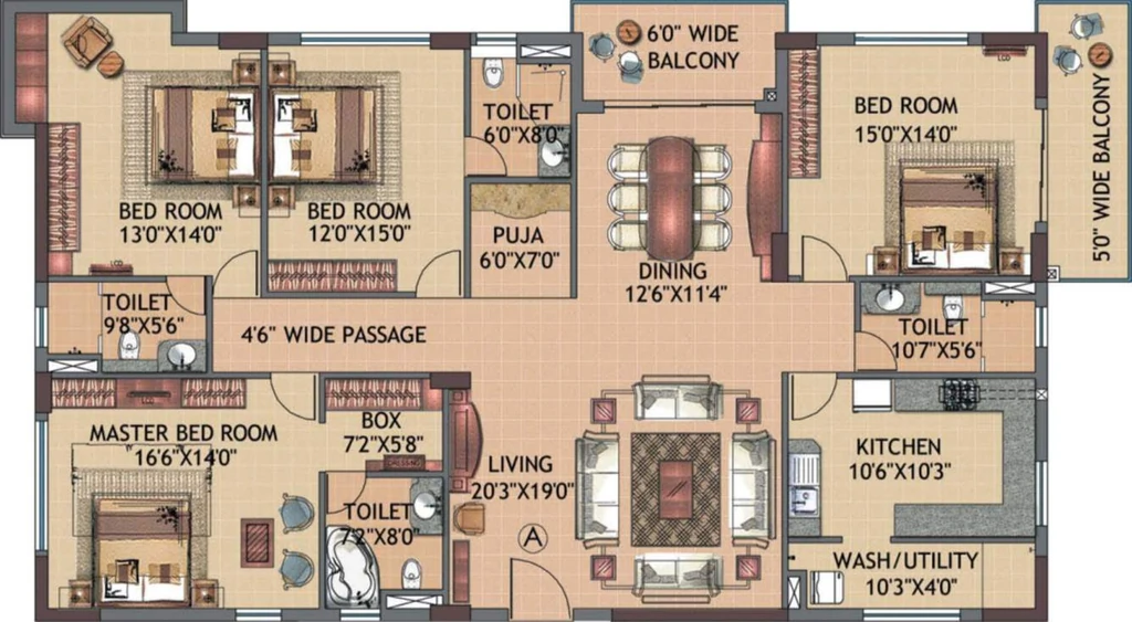 4 BHK Flat in Signature Estates in Ulubari, Guwahati - Image 930702