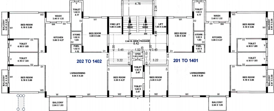 Floor Plan of Shivay Fortune Vivanta in Nana Mava, Rajkot - Image 434069