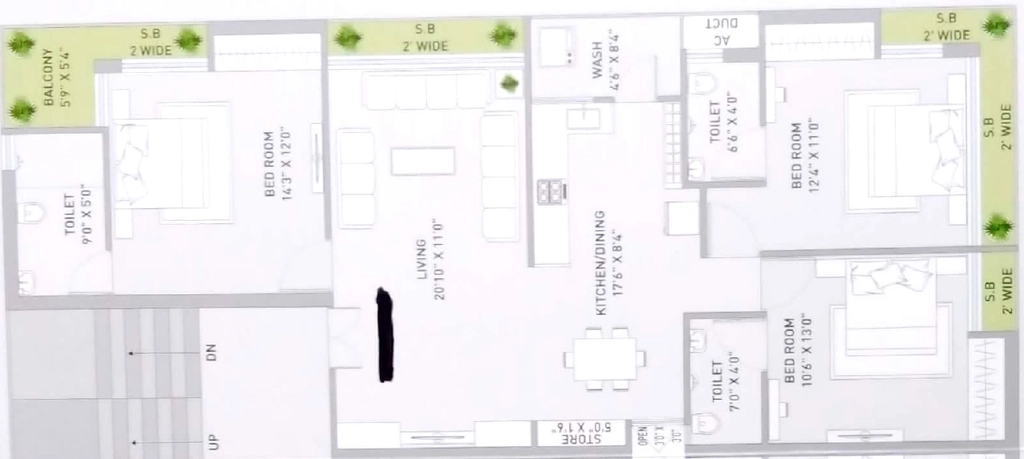 3 BHK Flat in Honest Sentosa Hill in Nana Mava, Rajkot - Image 930710