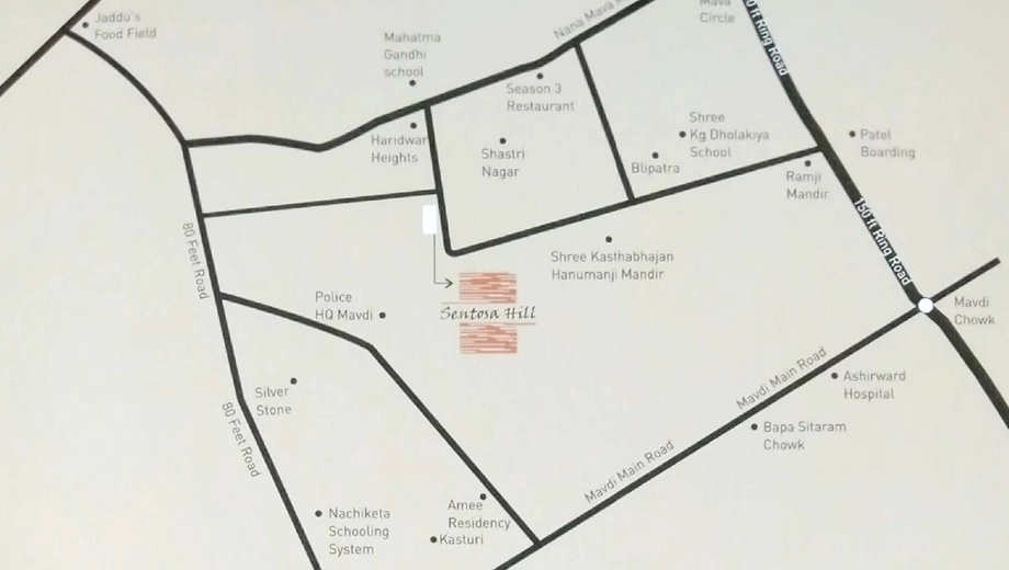 Location of Honest Sentosa Hill in Nana Mava, Rajkot - Image 434082