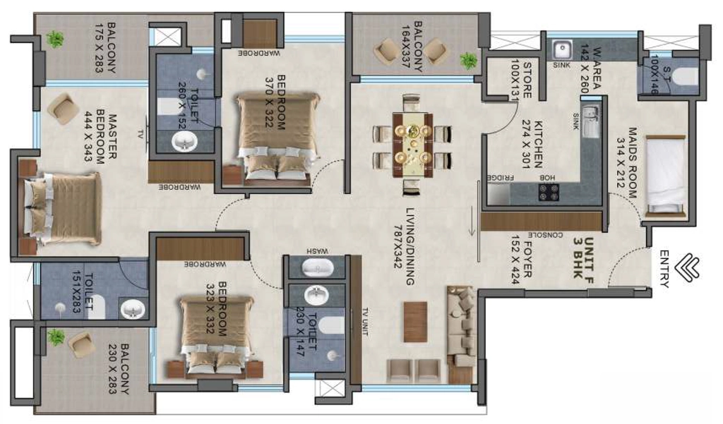 3 BHK Flat in Arcon Platinum Heights in Chacka, Thiruvananthapuram - Image 930750
