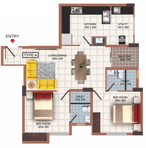 2 BHK Flat in Cordon Crystal Park in Kazhakootam, Thiruvananthapuram - Image 930753
