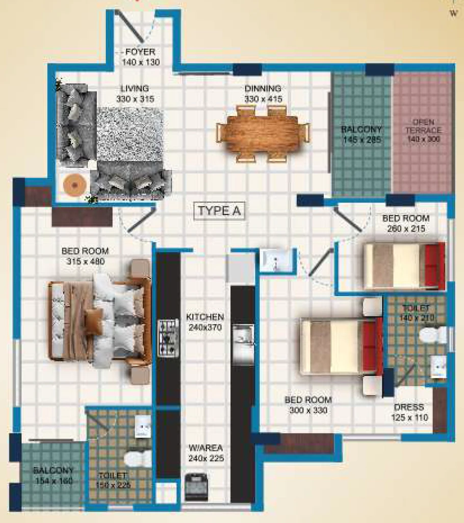 2 BHK Flat in Cordon Elegance in Kudappanakunnu, Thiruvananthapuram - Image 930758