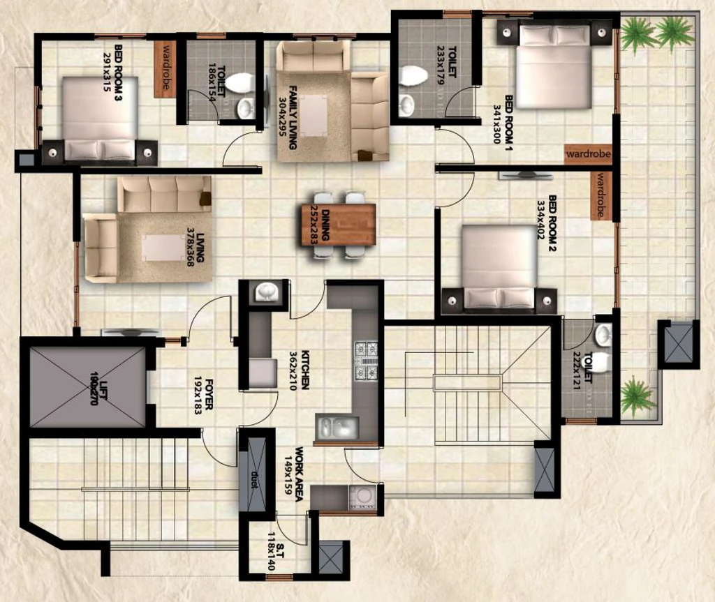 3 BHK Flat in Cordon Kings Villae in Kowdiar, Thiruvananthapuram - Image 930766