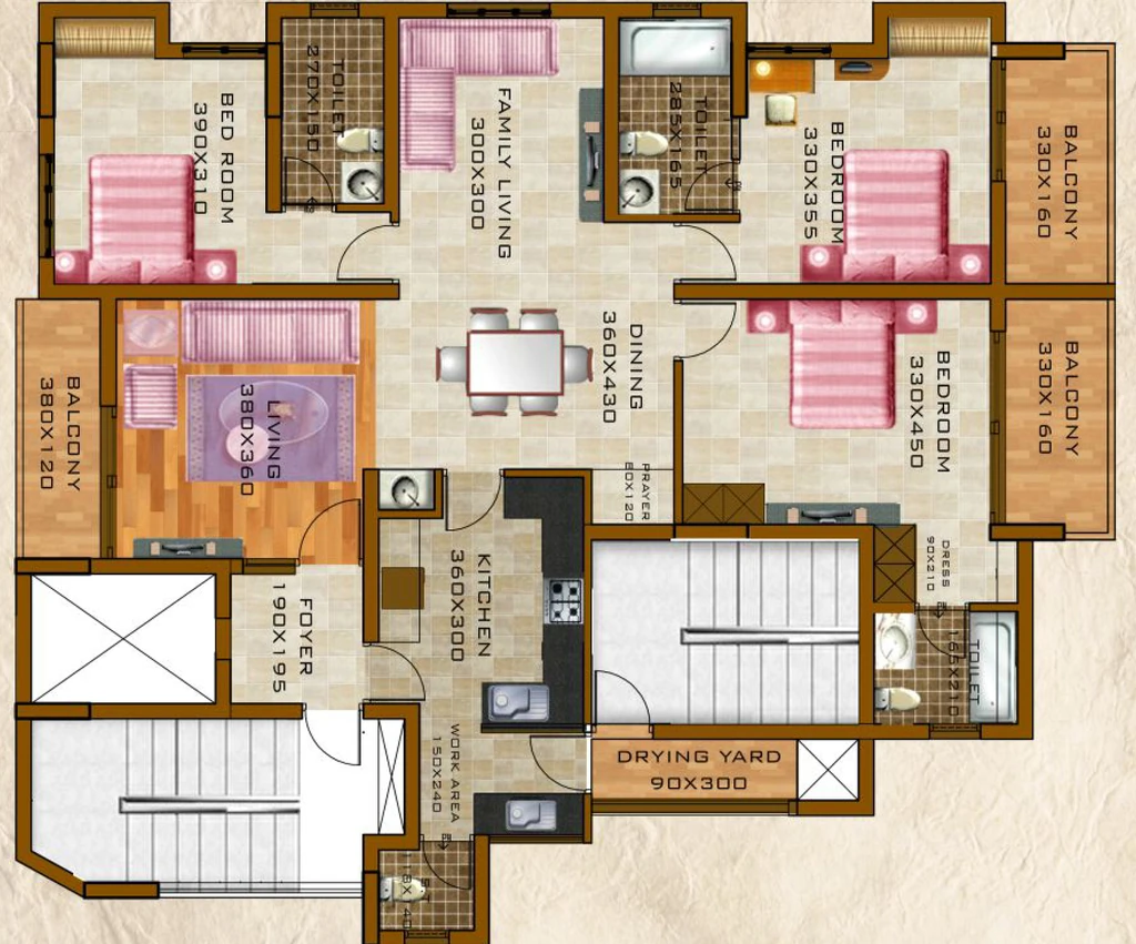 3 BHK Flat in Cordon Kings Villae in Kowdiar, Thiruvananthapuram - Image 930768