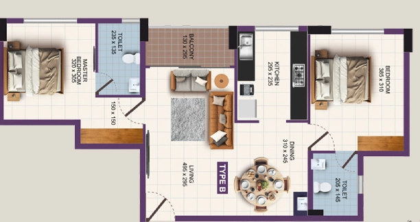 2 BHK Flat in Cordon Vistara in Kazhakootam, Thiruvananthapuram - Image 930790
