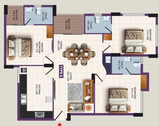 3 BHK Flat in Cordon Vistara in Kazhakootam, Thiruvananthapuram - Image 930791