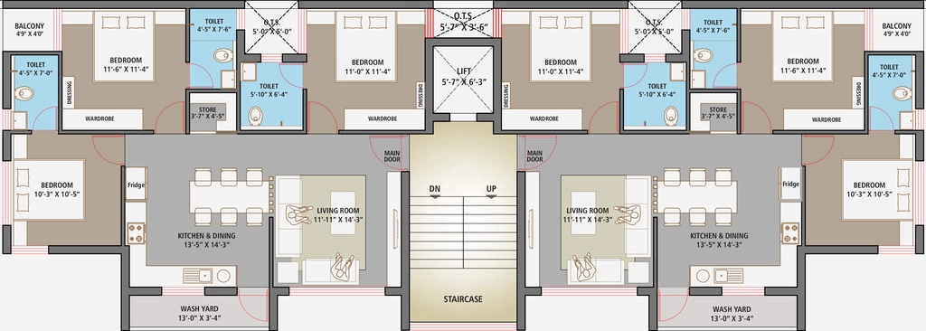 Floor Plan of Icon Elegance in Nana Mava, Rajkot - Image 434109