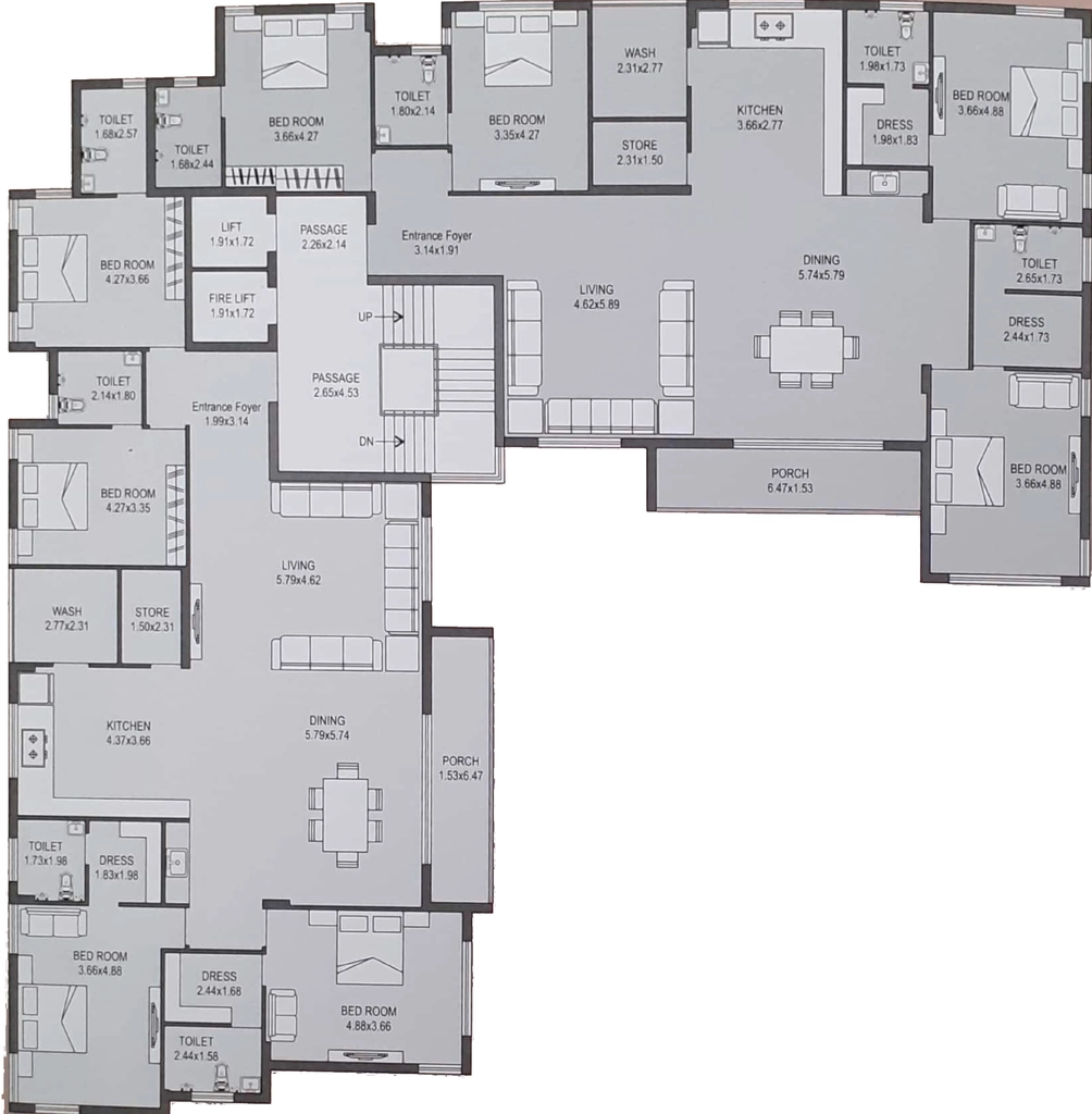Floor Plan of Laxmi Snehdeep Pride in Nana Mava, Rajkot - Image 434127